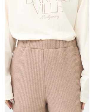 earth music&ecology ぽこぽこスリットパンツ Mocha