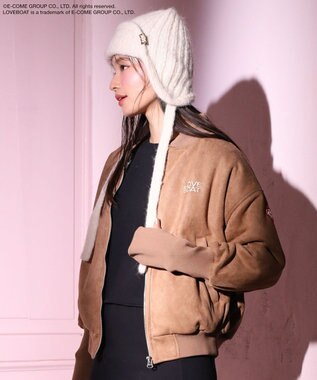 Green Parks ■ＬＯＶＥ　ＢＯＡＴ　スエード調中綿ブルゾン Brown