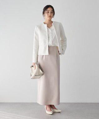 YECCA VECCA ダンボールニットナロースカート Beige