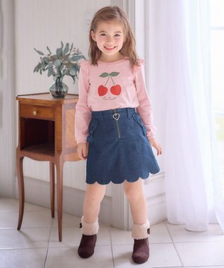 ANY KIDS 【WEB限定】7days プリント Tシャツ ピンク×チェリー