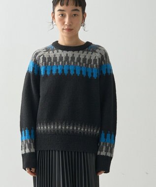 AMERICAN HOLIC ノルディック柄ニットプルオーバー Gray Mixture