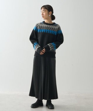 AMERICAN HOLIC ノルディック柄ニットプルオーバー Gray Mixture