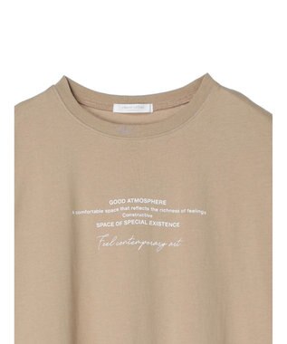 Green Parks バックフォトプリント半袖チュニック Light Beige