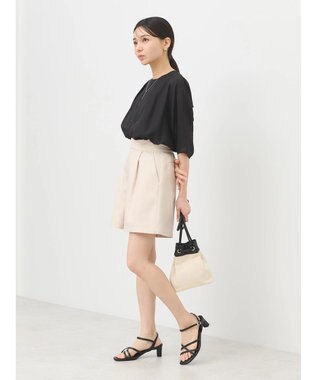 earth music&ecology バルーンスリーブブラウス Black