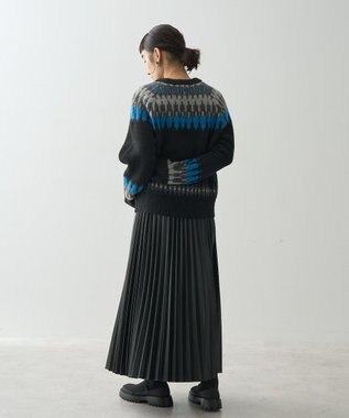 AMERICAN HOLIC ノルディック柄ニットプルオーバー Gray Mixture