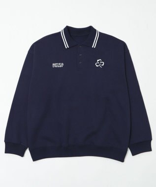 WEGO 【ユニセックス着用ITEM/MLサイズ展開】モチーフロゴポロスウェット ネイビー