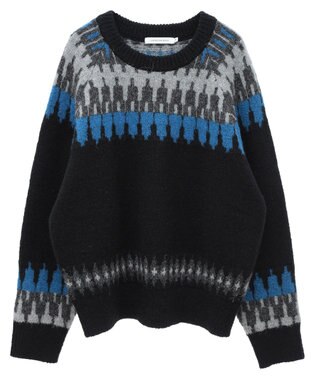 AMERICAN HOLIC ノルディック柄ニットプルオーバー Gray Mixture