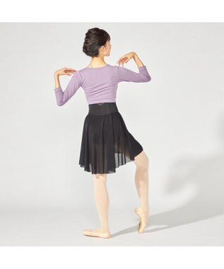 Chacott カシュクールトップ グレイッシュライラック