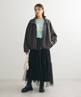 Green Parks ・ELENCARE DUE ハイブリットティアードスカート Black