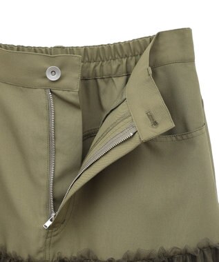 Green Parks ・ELENCARE DUE ハイブリットティアードスカート Khaki