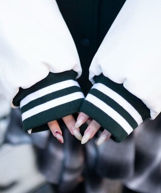 WEGO 2WAYフード付きビッグスタジャン ダークグリーン