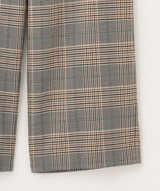 J.PRESS LADIES 【洗える】PL/Visストレッチチェック セミワイド パンツ グレー系3