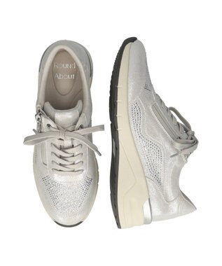 Bridget Birkin 【Round About】ラインストーンサイドジップスニーカー シルバー