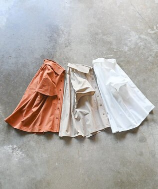 muuc 〈ドライタッチな上質コットン100%〉〈タイプライター生地〉後ろギャザー入り フレンチスリーブのブラウス ベージュ