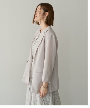 YECCA VECCA リネンライクジャケット Light Gray
