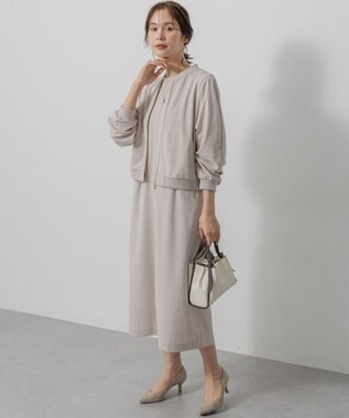 組曲 S ジョーゼットジャージーサック ワンピース ベージュ系