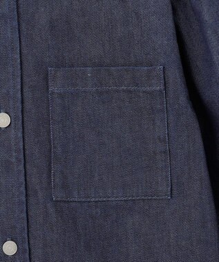 NAVE 【ReNave・セットアップ可/洗える】マーセライズデニムシャツ ネイビー系