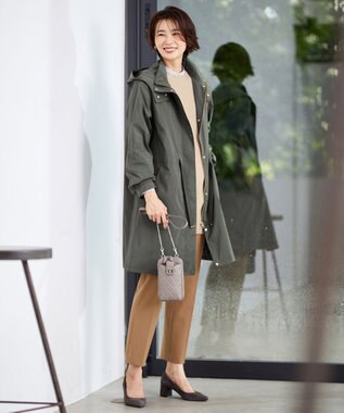 J.PRESS LADIES L 【洗える】アルガンシルク テーパード パンツ キャメル系