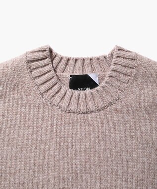 ATON COOMA LAMBS WOOL | ショートクルーネックプルオーバー BEIGE
