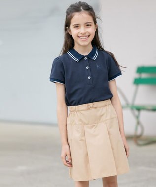 組曲 KIDS 【110-140㎝】カノコ ポロシャツ ネイビー系