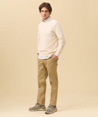 J.PRESS MEN ギマコットンカノコクルーネック ニット アイボリー系