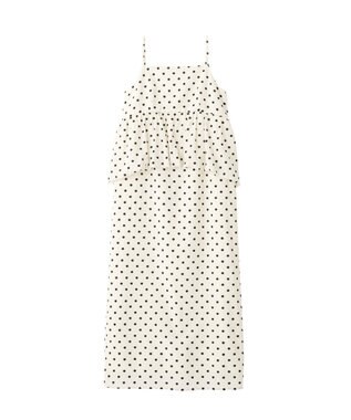 YECCA VECCA ドット柄バルーンキャミワンピース Ivory