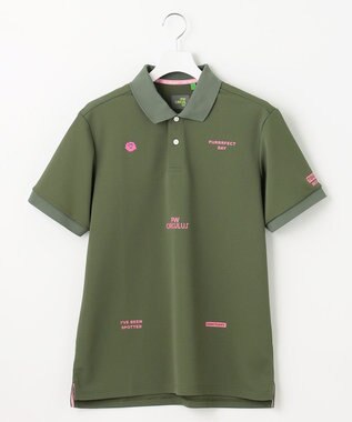 PW CIRCULUS 【MEN】【吸汗速乾】ベーシックカノコ ポロシャツ カーキ系