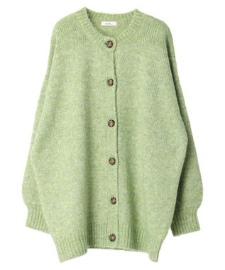 earth music&ecology ファンシーヤーンメランジカーディガン Green