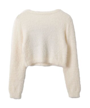 WEGO シャギーロゴコンパクトニット ホワイトアイボリー