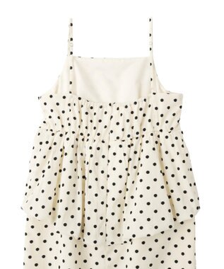 YECCA VECCA ドット柄バルーンキャミワンピース Ivory