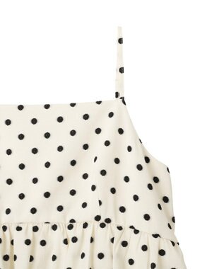 YECCA VECCA ドット柄バルーンキャミワンピース Ivory