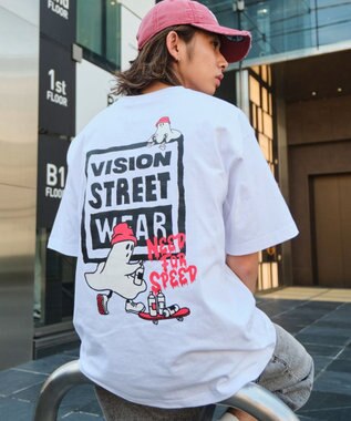 WEGO 【ユニセックス着用ITEM】別注VISIONボックスロゴゴーストスケーターT（SS）