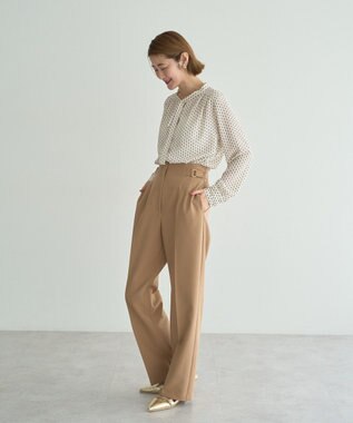 YECCA VECCA サイドベルテッドパンツ Beige