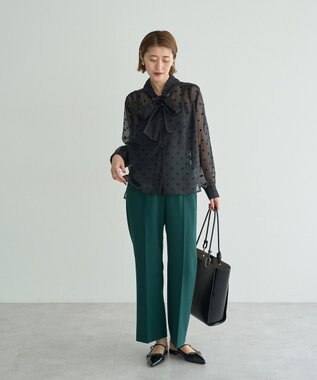 YECCA VECCA サイドベルテッドパンツ Green