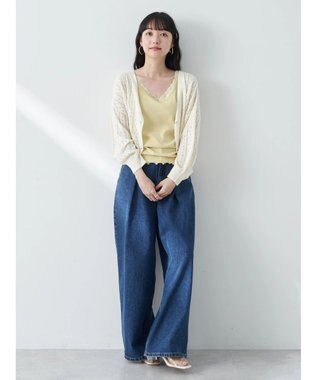 earth music&ecology ダブルレースタンクトップ Yellow