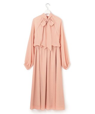 23区 【APPLAUDIR】ドットクレープシフォン ドレス ローズ系