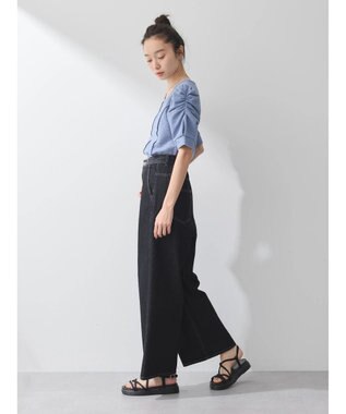 earth music&ecology ぽこぽこパワショルプルオーバー Blue