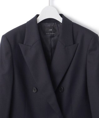 23区 【セットアップ対応】TWサキソニー ダブル ジャケット ネイビー系