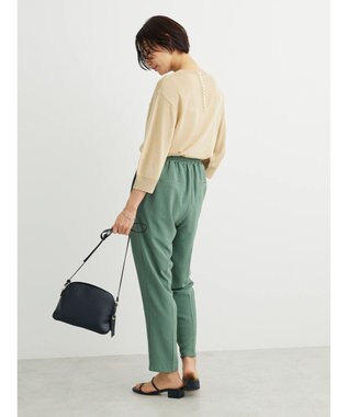 Green Parks ・ＥＬＥＮＣＡＲＥ　ＤＵＥバックパールシアー５分ニット Light Beige