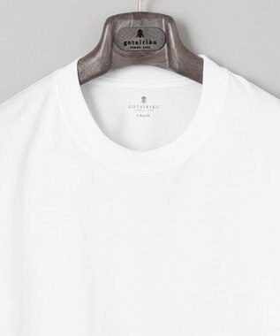 GOTAIRIKU ビジネスインナー/下着兼用【パックT】5.6oz 綿100％ スムース光沢加工 Tシャツ（クルーネック/2枚セット） ホワイト系