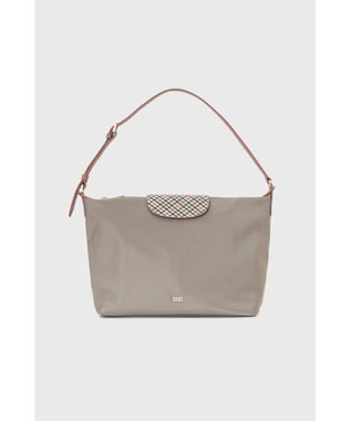 DAKS ナイロン×牛革 ハウスチェック ショルダーバッグ