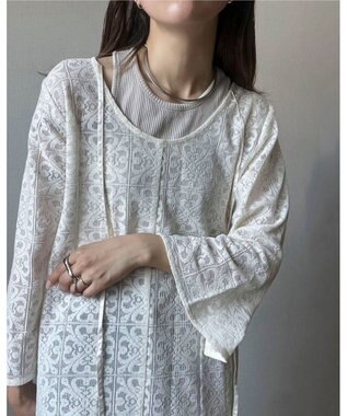 Green Parks AnriettMusee レースロングワンピース Off White