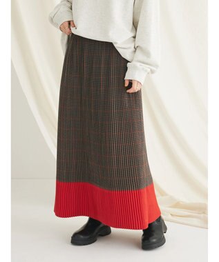 CRAFT STANDARD BOUTIQUE 配色チェックプリーツスカート