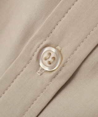 earth music&ecology スタンドカラーオーバーチュニックシャツ Beige