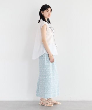YECCA VECCA シアーボウタイブラウス Off White