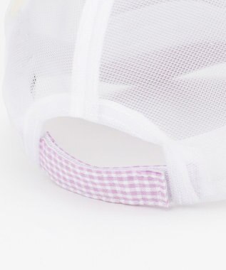 ANY KIDS リボン メッシュ キャップ ラベンダー×ギンガムチェック