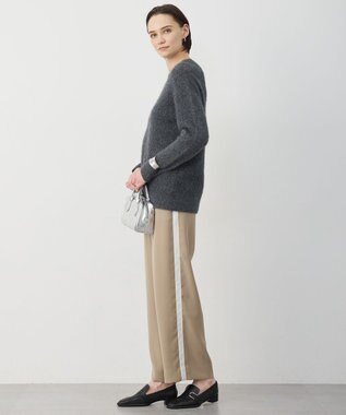 ICB ベルベットライン トラックワイドパンツ ベージュ