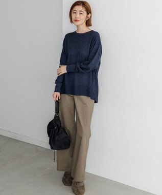 23区 【一部予約】オータムシャイニー リラクシー ニット ネイビー系