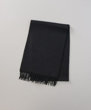 AURORA 【 LANVIN COLLECTION（ランバン コレクション） 】カシミヤ100％無地マフラー ブラック
