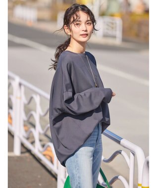 AMERICAN HOLIC ＵＶカット　ポンチコクーンプルオーバー Charcoal Gray